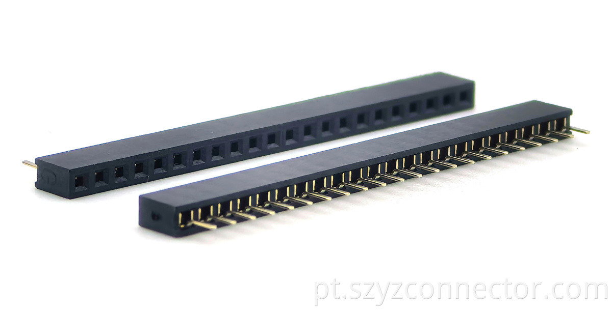 Cabeçalho fêmea de 1,27 mm em linha única 1.27mm female header single row